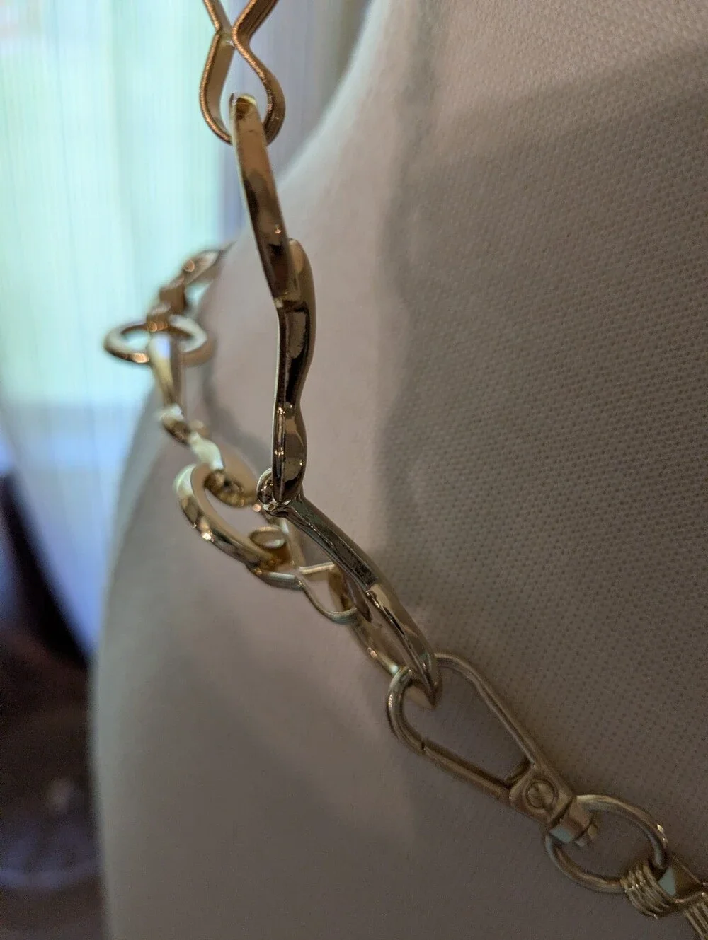 Source Unknown Gold Chain Link Waist Belt